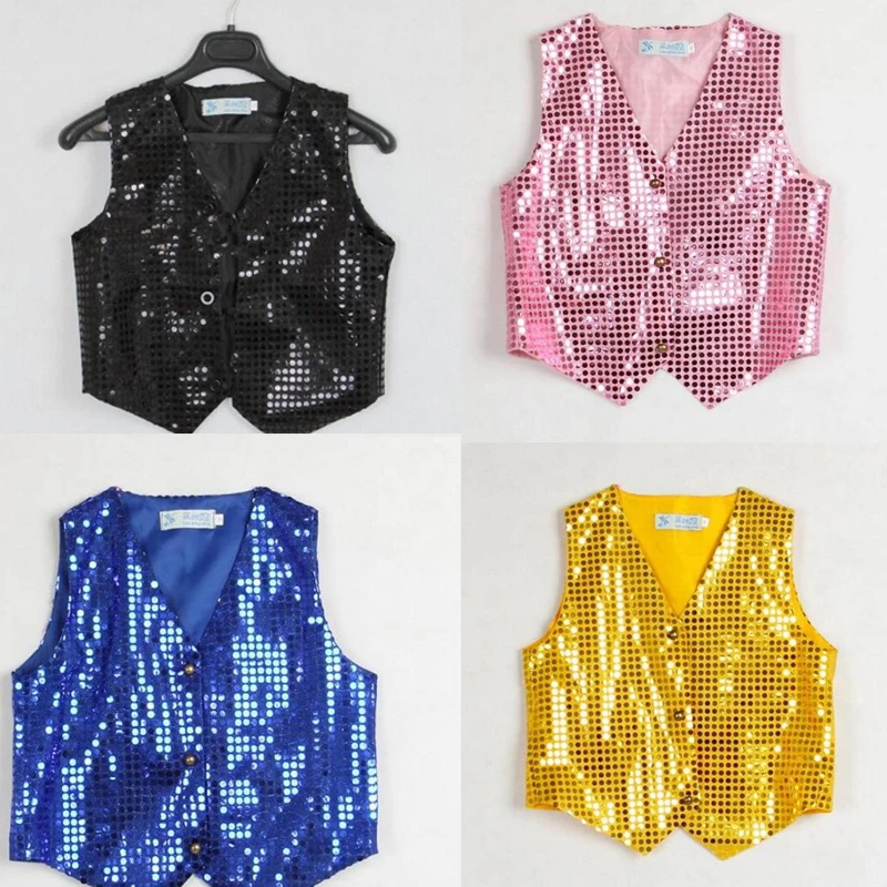 Детская одежда костюмы с блестками детская для джазовых танцев в стиле хип-хоп