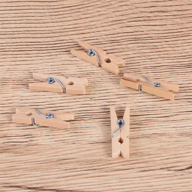100 шт. 2 5 см Деревянные прищепки для одежды заколки фотобумаги ремесленные зажимы