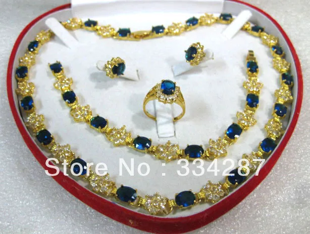 Красный/синий/фиолетовый циркон серьги браслет кольцо/necklae нефритовый кристалл