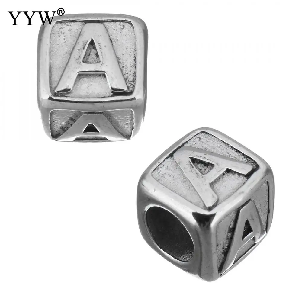 Аксессуары для украшения YYW бусины алфавита 1 шт. 8 мм Европейские Бусины Из
