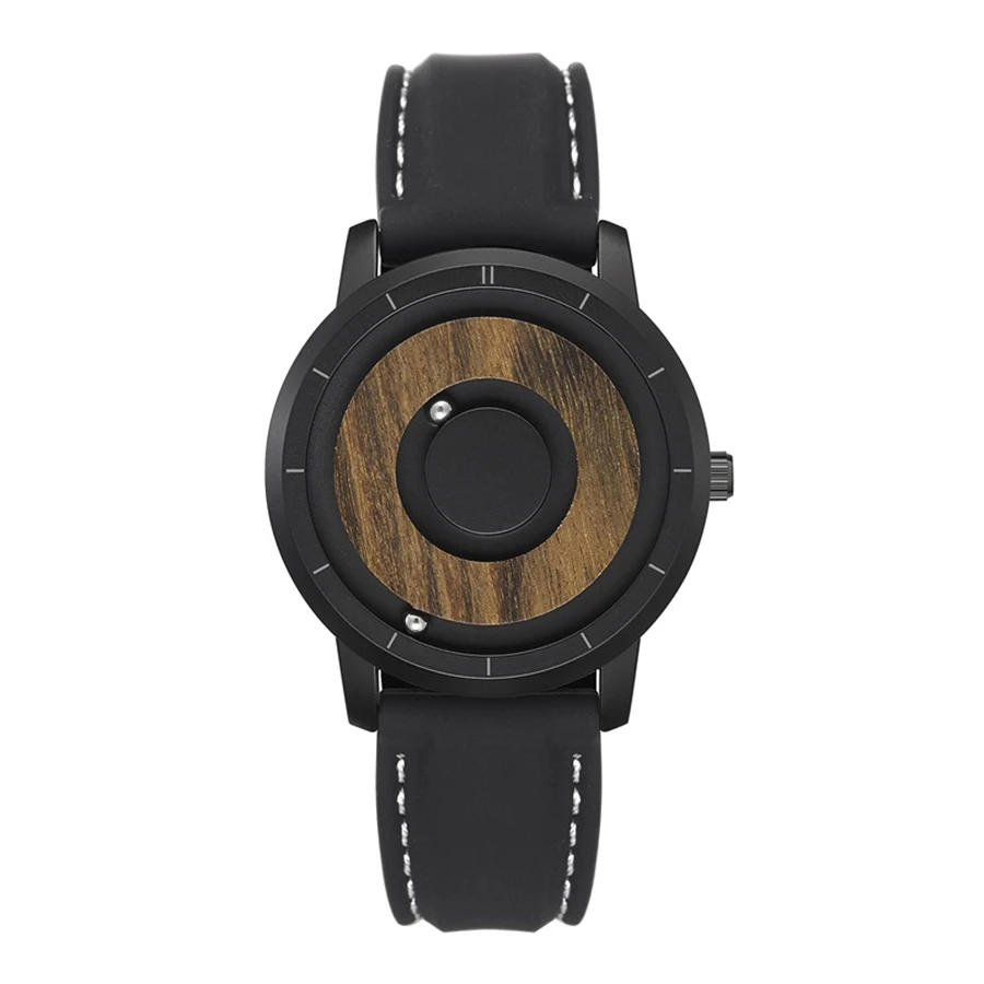 EUTOUR Magnetic Watch Men Luxury Silicone Leather Strap Magnet Ball Show Quartz Wrist Watch Mens Wristwatch Dropshipping