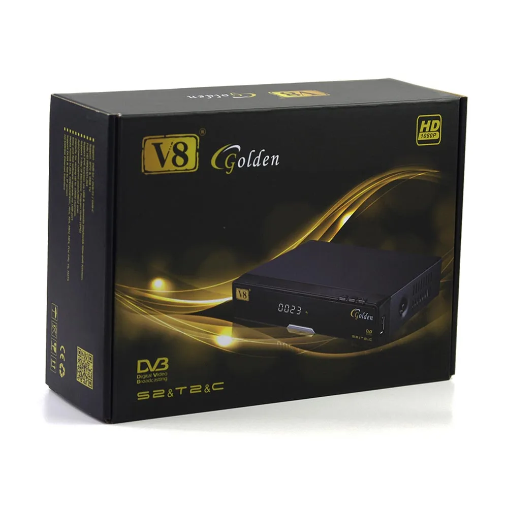 2016 новые V8 Золотой DVB-S2 + DVB-T2 DVB-C спутниковый ТВ комбинированный приемник