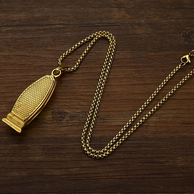 Valily Jewelry Mens Necklace Shaver Pendant Solid Razor for Men Stainless Steel Unique Design in Shaving Beard |