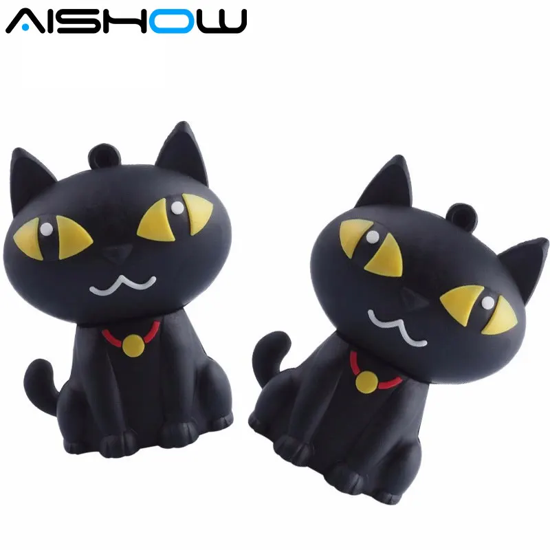 С милым рисунком кота USB флеш накопитель Флешка флэш 32 Гб оперативной памяти 16