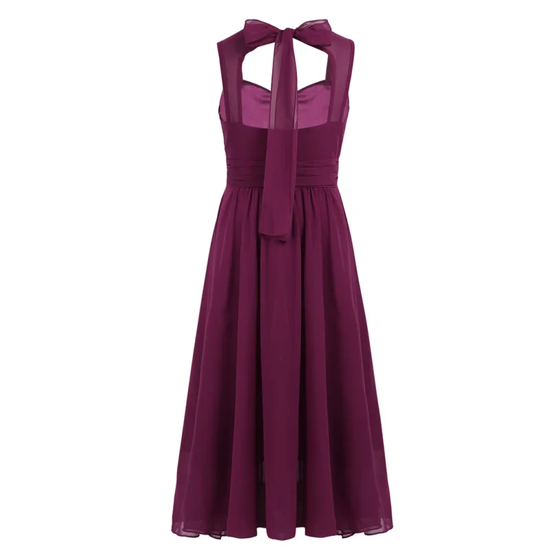 Платье с цветочным узором TiaoBug для девочек детское платье из шифона широкими