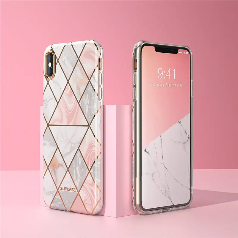 Для iphone Xs Max чехол SUPCASE UB Metro Премиум Тонкий защитный мягкий ТПУ покрытый Розовым