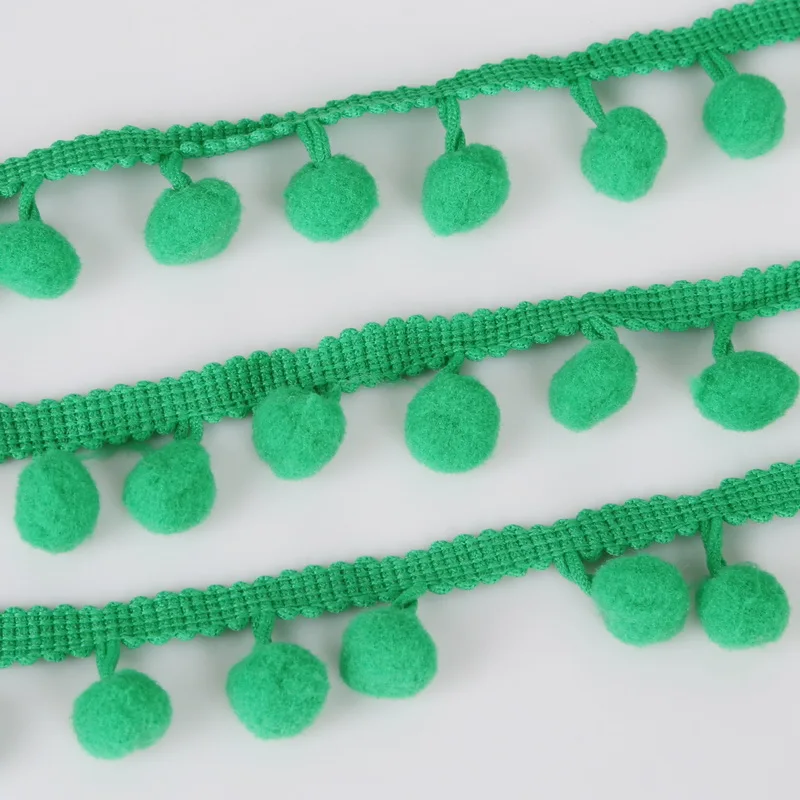 Шар для волос кружевная обшивка бальная лента с бахромой шитья зеленый цвет