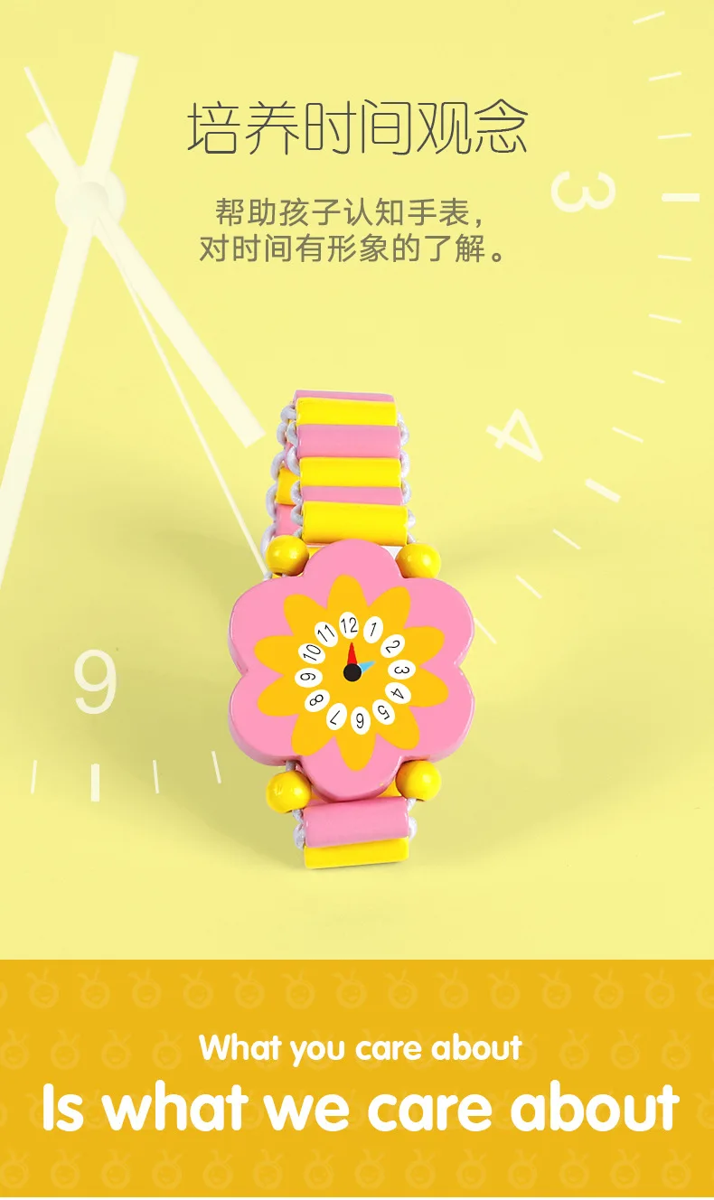 9 шт./компл. Onshine детские деревянные Мультяшные часы имитационная игрушка ролевые игры игрушки 3Y