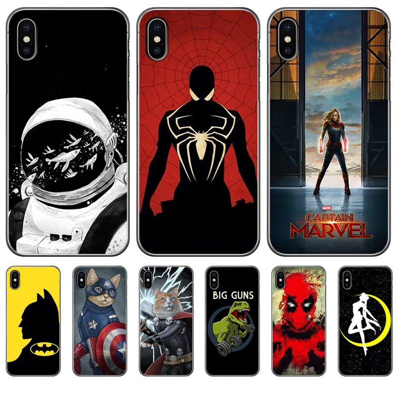 Чехол для телефона Deadpool с человеком-пауком и котом чехол iPhone 5 5S SE 6 6S Plus 7 8 XS Max X XR из