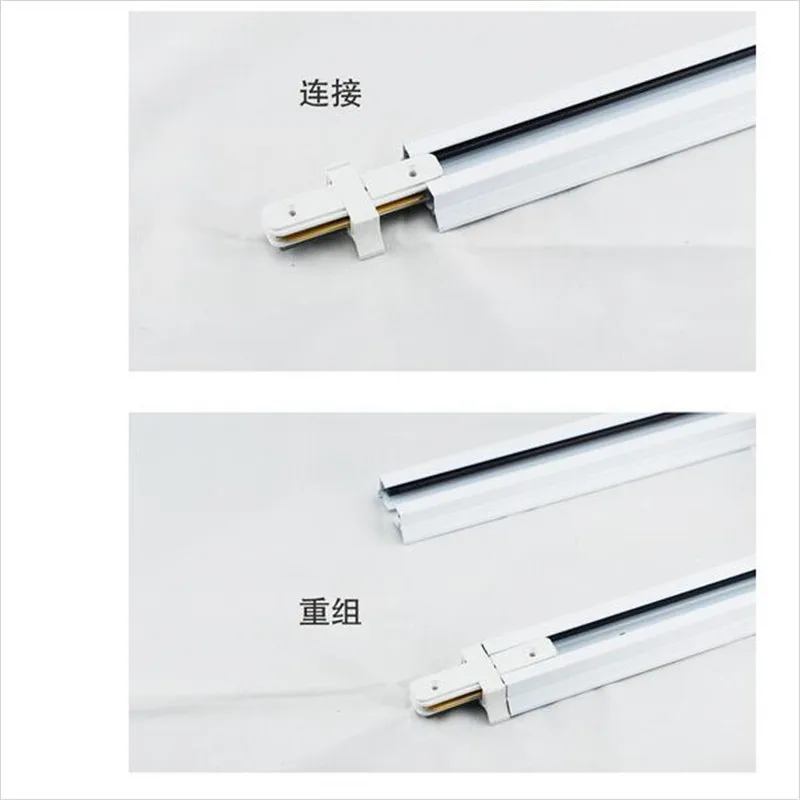 3 проводной четырехсторонний Трековый светильник рельсовый соединитель фитинг