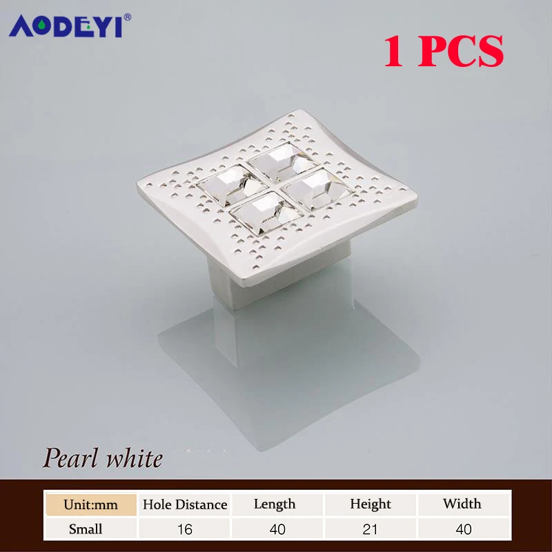 1 PCS Pearl White A AODEYI Шкаф Тянет Чешские Хрустальные Ручки Ящика Шкафа Шкаф мебельные ручки - Цвет: 1 PCS Pearl White A