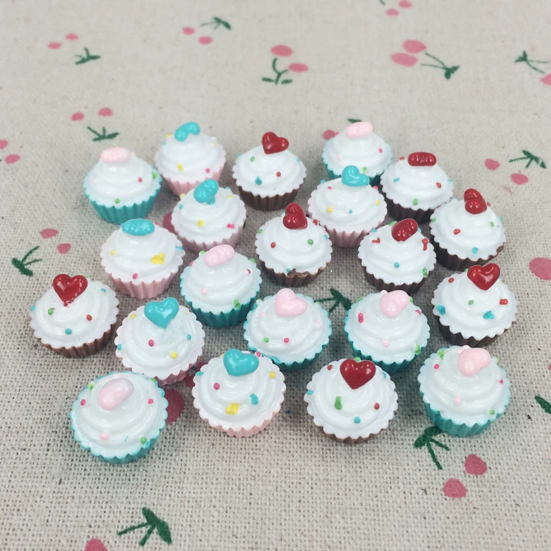 10 штук пластик смешанных цветов плоская спина кабошон Kawaii DIY художественное