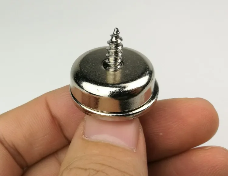 D25mm стальная чашка редкоземельный магнит с ударной пластиной Неодимовый N52 магнит ловить наборы для фиксатор для дерева мебель, дверь, шкаф