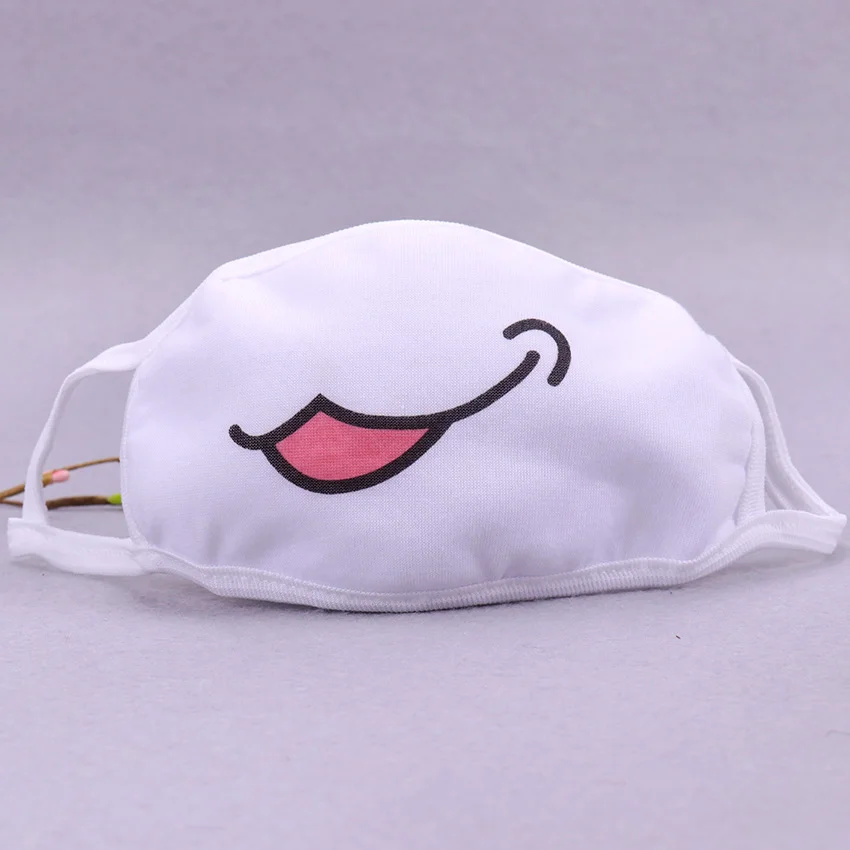 1 шт., Kawaii, противопылевая маска, хлопковая маска для рта, милая, аниме, мультяшная маска для лица, смайлик, маски - Цвет: 5