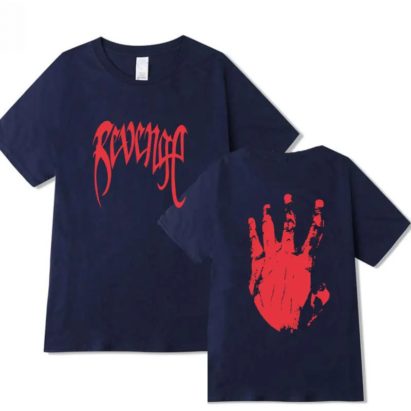 Xxxtentacion месть Футболка Мужская/Женская рэпер футболка camisetas hombre уличная Xxxtentacion Футболка мужская - Цвет: Navy XTX142
