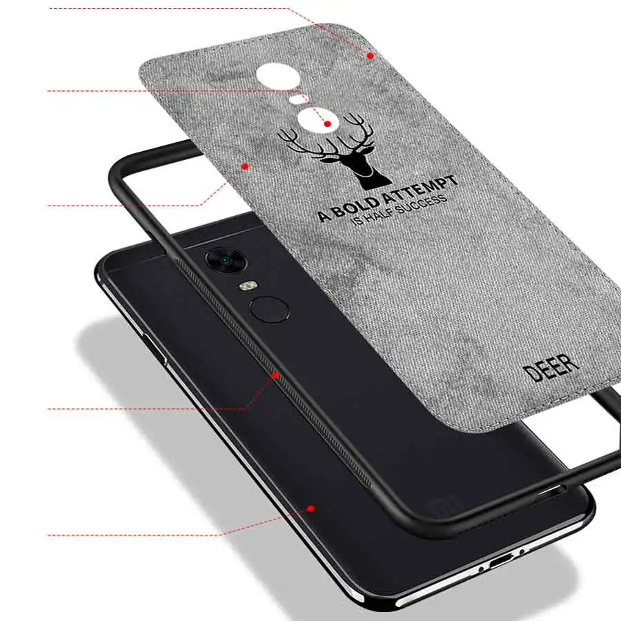 xiaomi Redmi Note 4X Case on 4 X Global SLIM Matte Fabric Skin Soft TPU Edge for Xiaomi Cover |