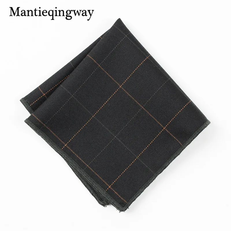 Mantieqingway костюмы для мужчин Карманный квадратный платок клетчатые и полосатые