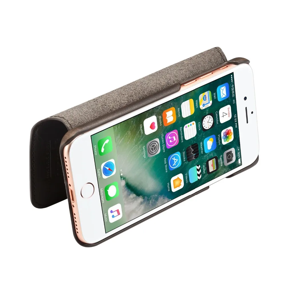 Чехол-книжка из натуральной кожи для IPhone 6, 6s, 7, 8 Plus, роскошный ручной работы в деловом стиле, держатель для карт из коровьей кожи, лучшая сумка