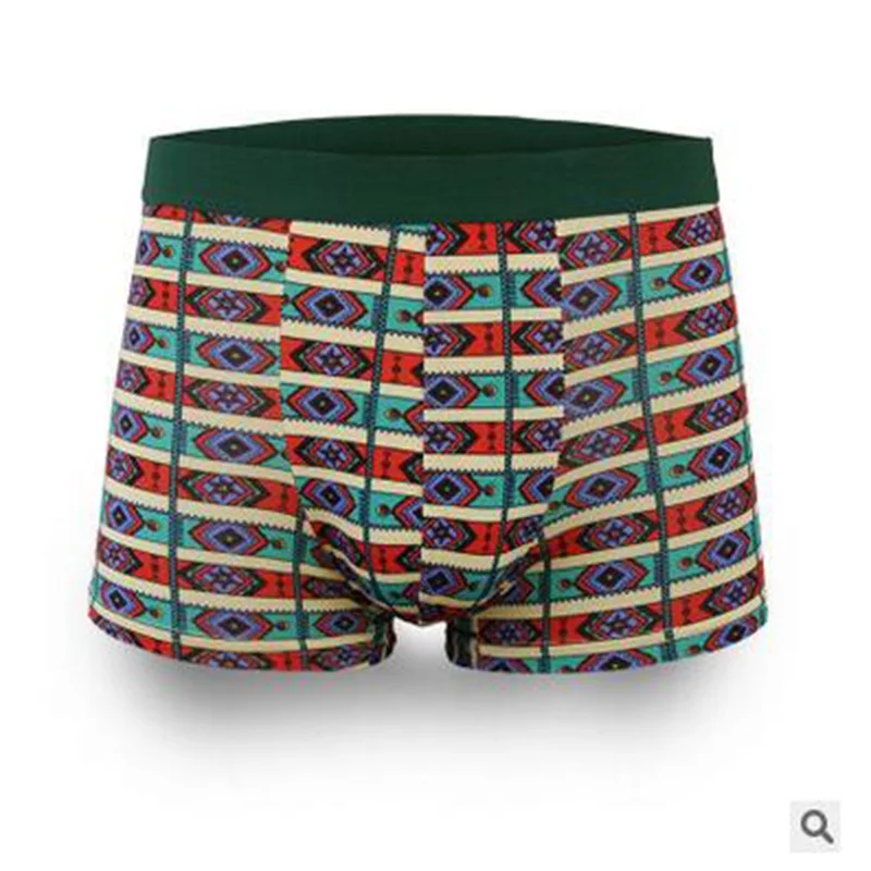 Брендовые боксеры мужское нижнее белье сексуальные хлопковые трусы с принтом