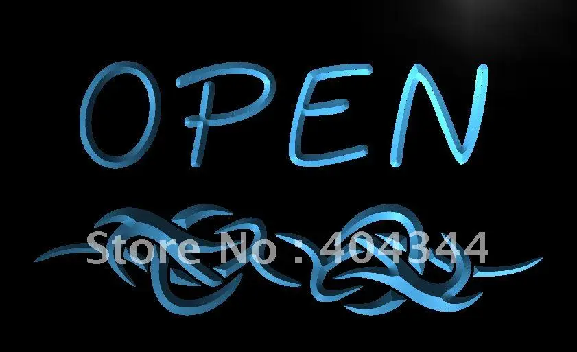 

LK253- OPEN Tattoo Display Bar LED Neon Light Sign home decor crafts
