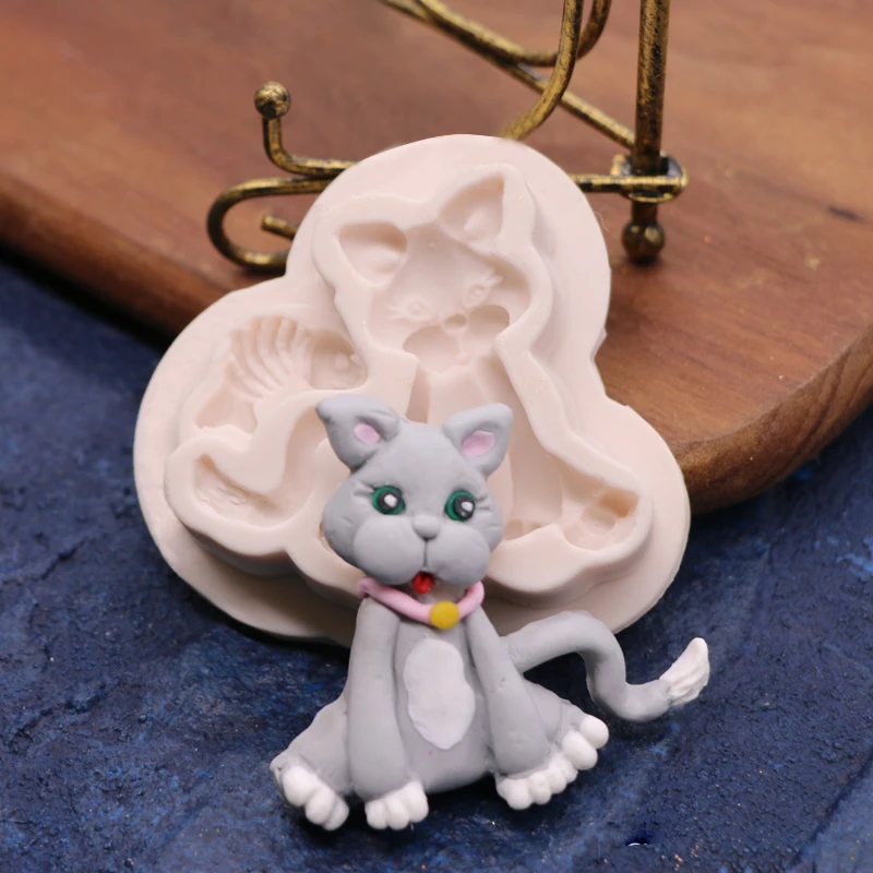 1 шт. силиконовая форма в виде кошек и рыбок|Формы для тортов| |