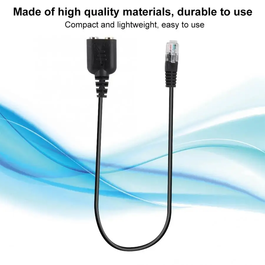 Новый двойной 3 5 мм разъем для RJ9/RJ10 телефонная гарнитура кабель офисного