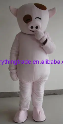 Горячая Распродажа 2017 взрослых розовый поросенок талисмана нарядное платье