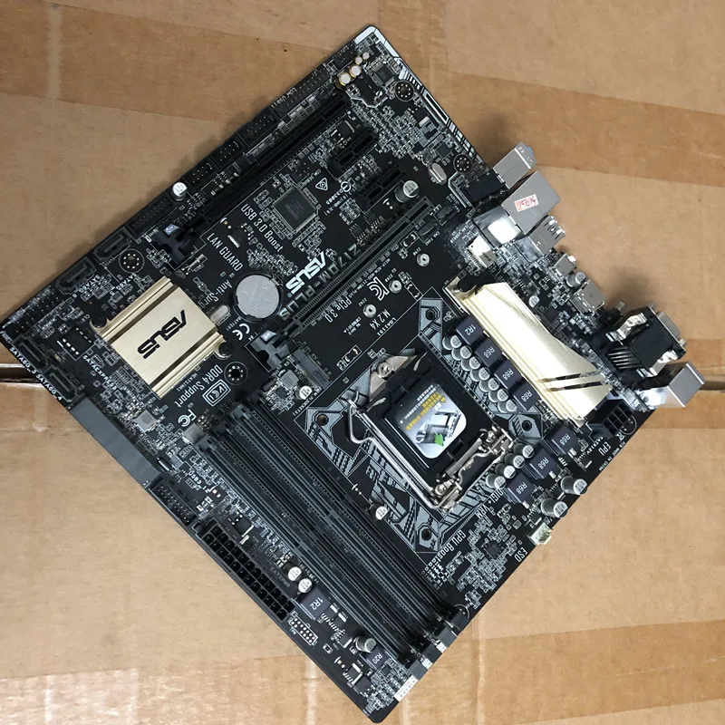 Оригинальная материнская плата для ASUS Z170M-PLUS DDR4 LGA 1151 USB2.0 USB3.0 USB3.1 64GB DVI VGA HDMI настольная материнская плата