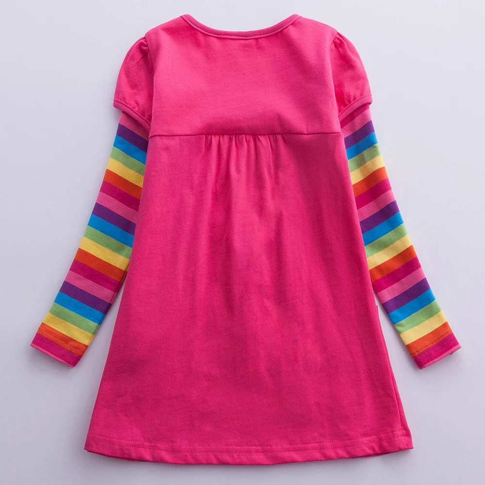Girl Unicorn Dress Child Embroidered Children Party Casual A-line Autumn Winter Kids LH5806 | Детская одежда и обувь