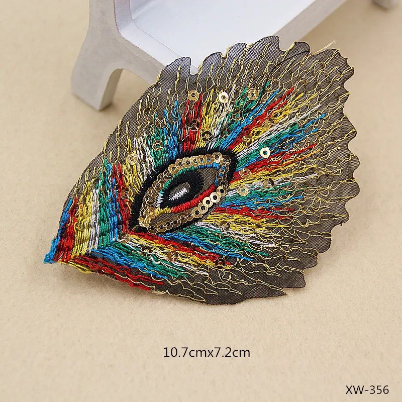 10pcs/lot embroidery buiter cheongsam Chinese wind handicrafts accessories patch peacock feathers | Дом и сад
