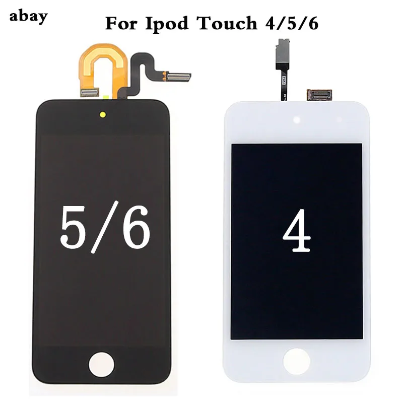 Лучшая цена Высокое качество ЖК-дисплей Дисплей для iPod Touch 4 5 6 6th ЖК-дисплей Сенсорный экран Стекло Сенсор дигитайзер в сборе для iPod touch 5 5th