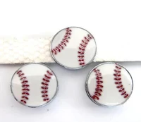 50pcslot 8mm baseball sport slide charms fit for 8mm diy leather wristband keychains jewelrys