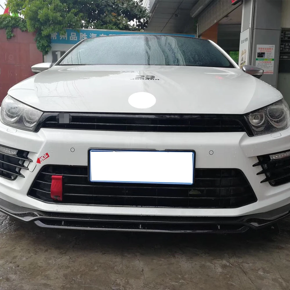 ABS глянцевый черный Передний спойлер для губ Volkswagon Scirocco R 2015 2019 (только