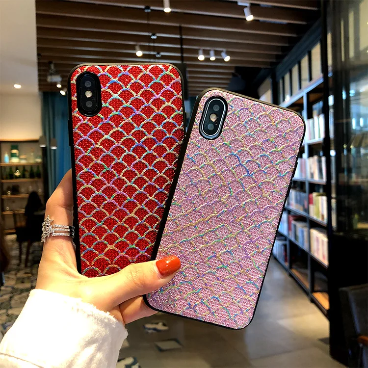 FIRE Phone Case for iPhone 6 6S Silicon Bling Glitter Crystal Sequins Soft TPU Cover Fundas 5 5S 7 8 Plus X |