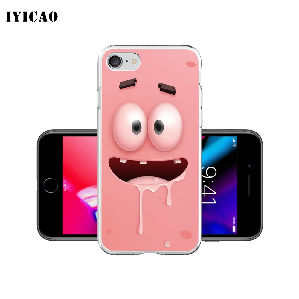 IYICAO Патрик звезда Мягкий силиконовый чехол для телефона iPhone X XR XS MAX 6 6s 7 8 Plus 5 5S SE TPU