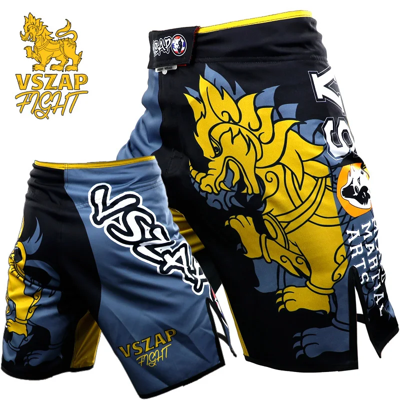 Шорты для бокса VSZAP Kirin шорты с принтом MMA Fightwear боковое сражение брюки джиу джитсу