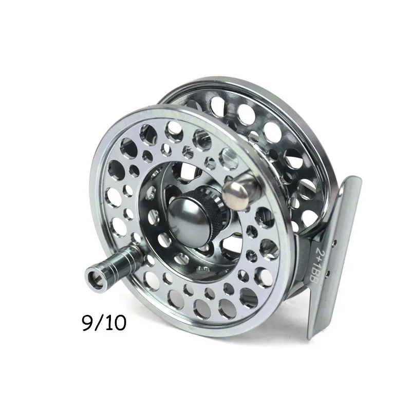 910 silver 3/4 5/6 7/8 9/10 WT Алюминий катушки для рыбалки нахлыстом из сплава, изготовленные на станке с ЧПУ; большой АРБОР Летающая катушка 2+ 1BB 1:1 для ловли форели аксессуары - Цвет: 910 silver