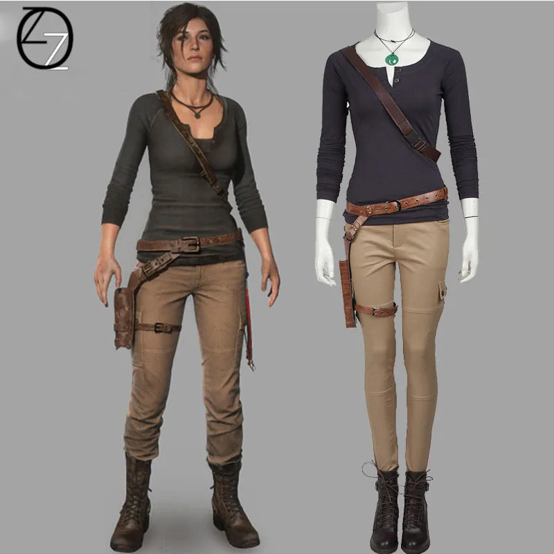 Лара Крофт косплей костюм игра Tomb Raider Косплей костюмы для взрослых женщин