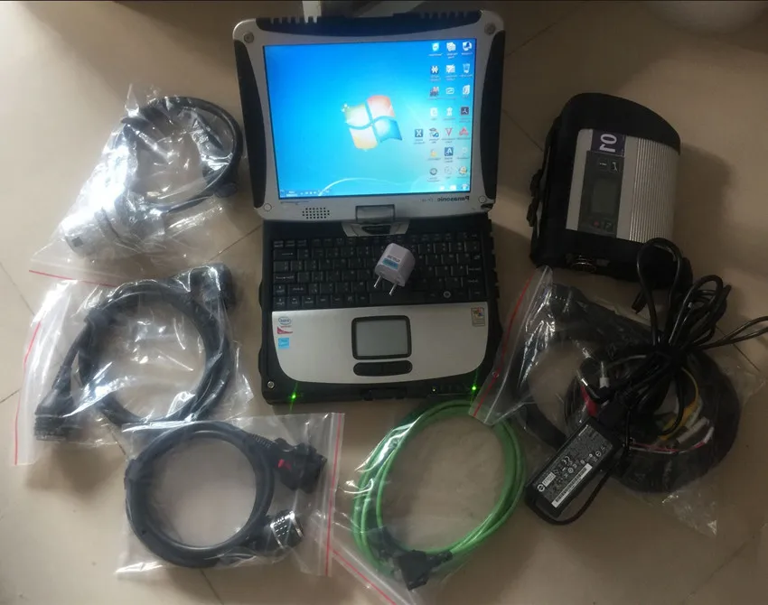 A++ качество SD подключения c4 mb star c 4 с программным обеспечением,09 в SSD ноутбук CF19 работа для диагностики ЗВЕЗДЫ c4 диагностический инструмент полный комплект