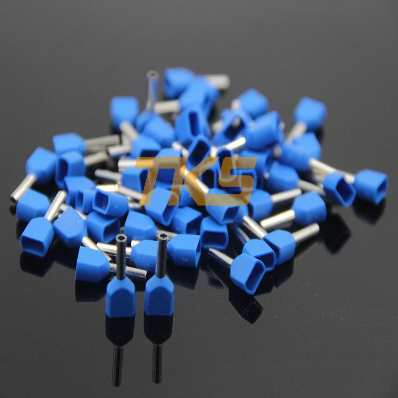 TE1008 TE1010 TE1012 двойной наконечник для проводов 2X1.0mm2 изолированный провод 2 х 18 AWG