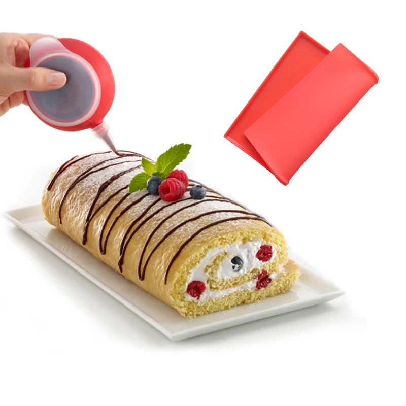 1 шт. Пищевая силиконовая форма для выпечки подкладка печки закручиватель рулета