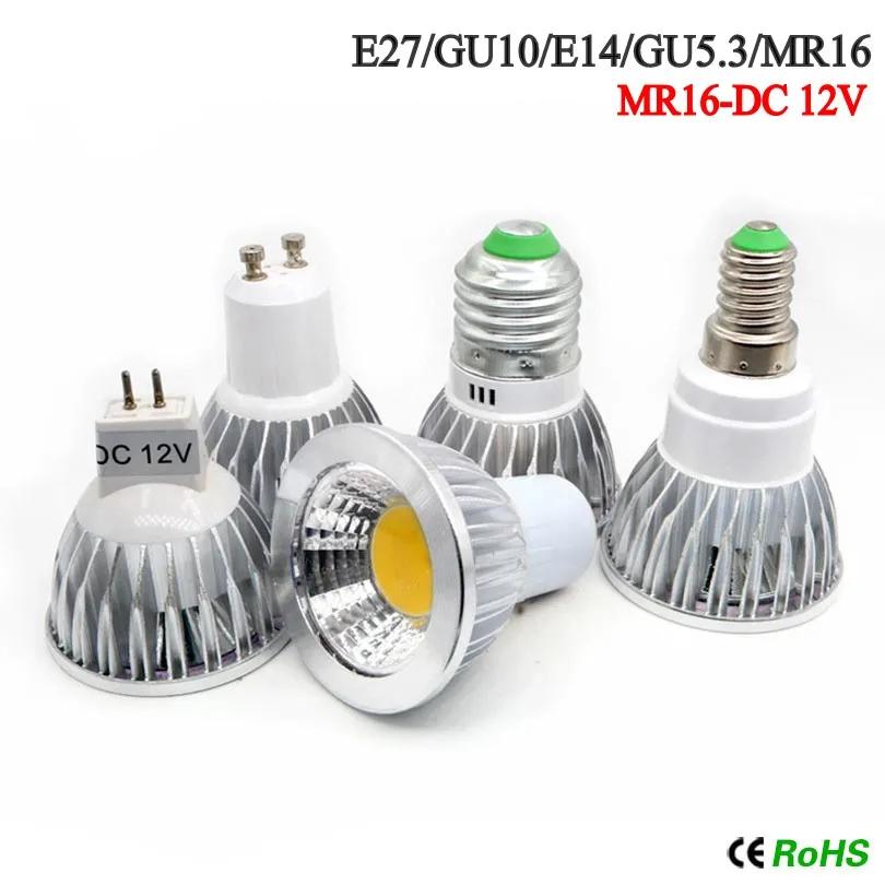 Новый высокомощный лампада Led MR16 GU5.3 COB 12 Вт 15 20 Диммируемый светодиодный Cob