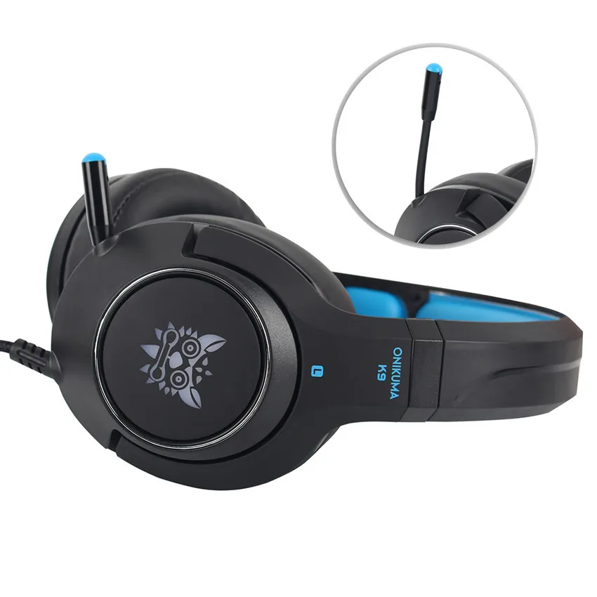 onikuma gaming headphones casque wired pc gamer stereo earphone headset for laptop ps4xbox one with microphone breathing light free global shipping