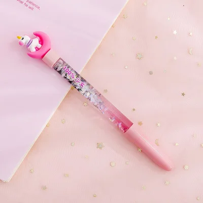 1 шт гелевая ручка с единорогом 0,38 мм Kawaii канцелярские принадлежности новинка милые студенческие Ручки гелевые ручки черная ручка для письма Kawaii школьные принадлежности - Цвет: Gel pen