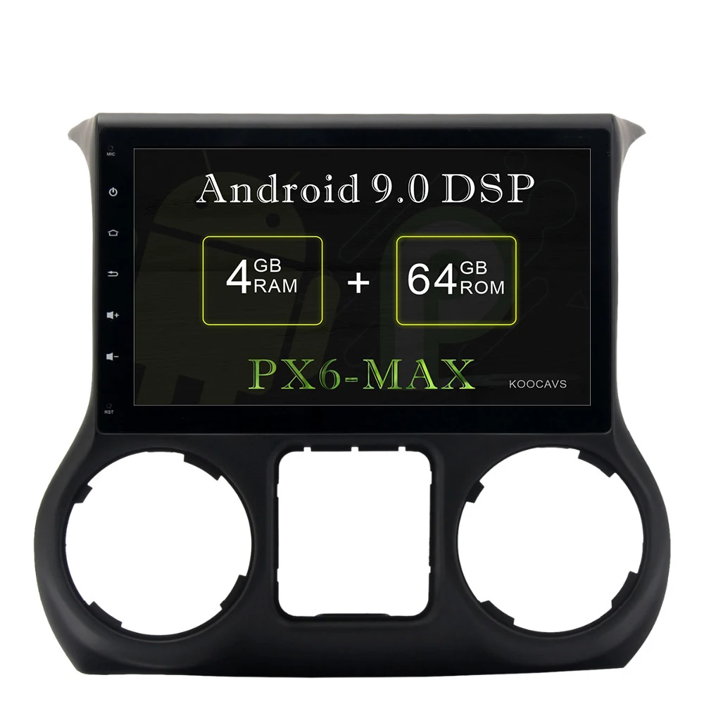 

KOOCAVS 10,2 "IPS Android 9,0 Автомобильный GPS радио плеер для Jeep Wrangler 2015-2016 с 4 Гб + 64 ГБ Авто Стерео мультимедиа головное устройство