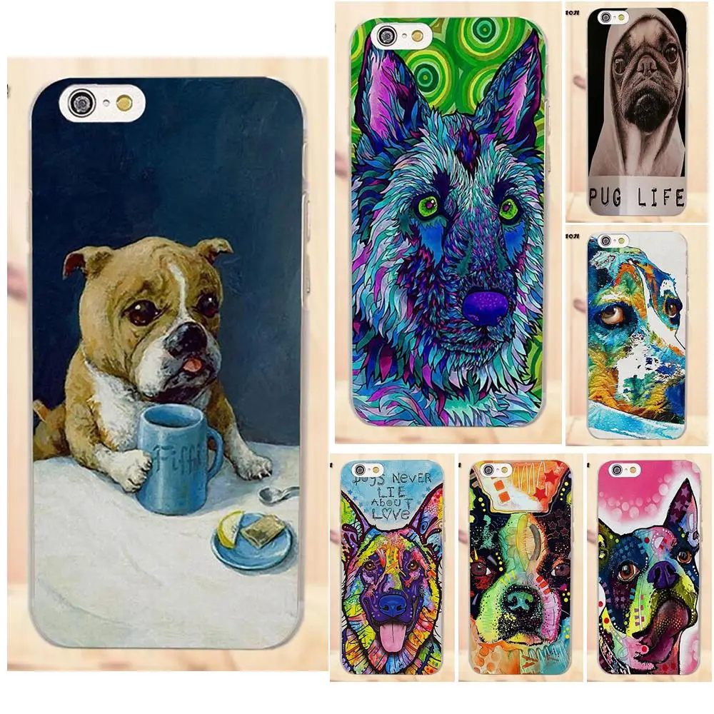 Чехол из ТПУ для Xiaomi Redmi 4 3 3S Pro Mi3 Mi4 Mi4i Mi4C Mi5 Mi5S Mi Max Note 2 Border Collie Colorful Husky Dog Art Pug Life|note