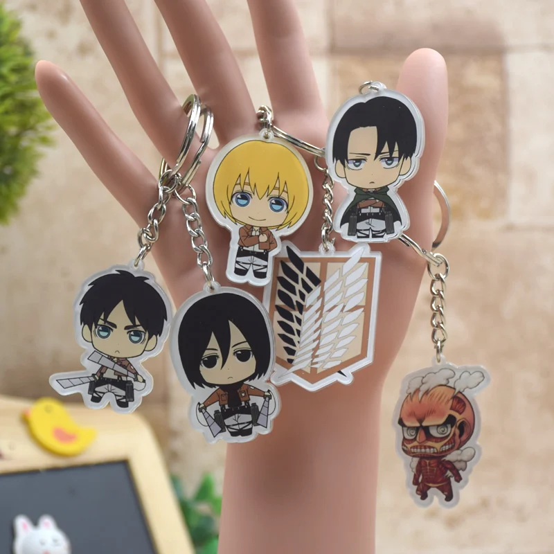 Атака на Титанов брелок Shingeki no Kyojin акриловый кулон аксессуары для автомобильных