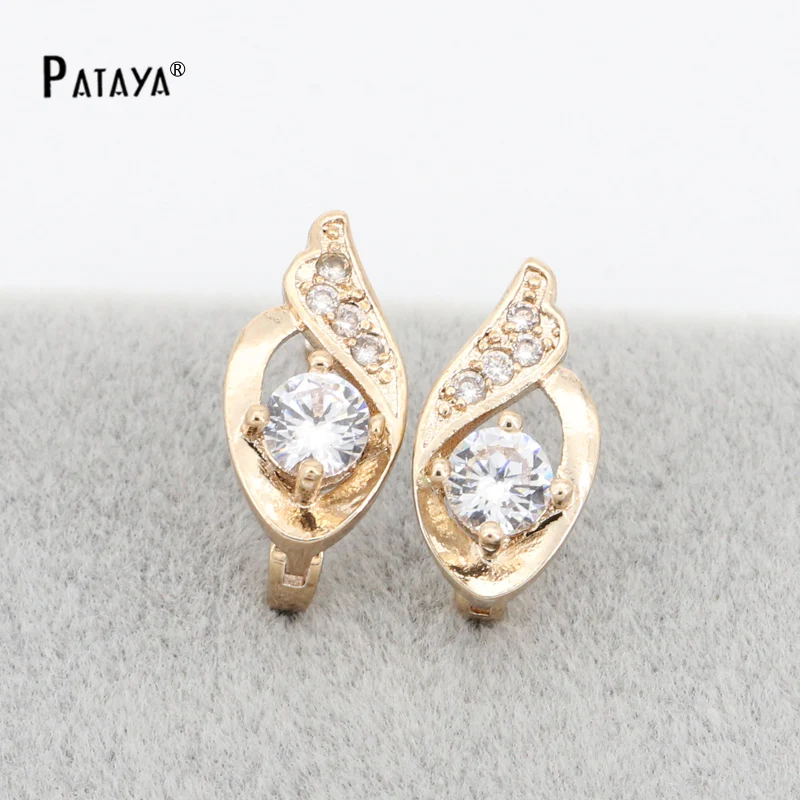 2015 белый золотые серьги 585 круглые кубический цирконий индийский мода украшения