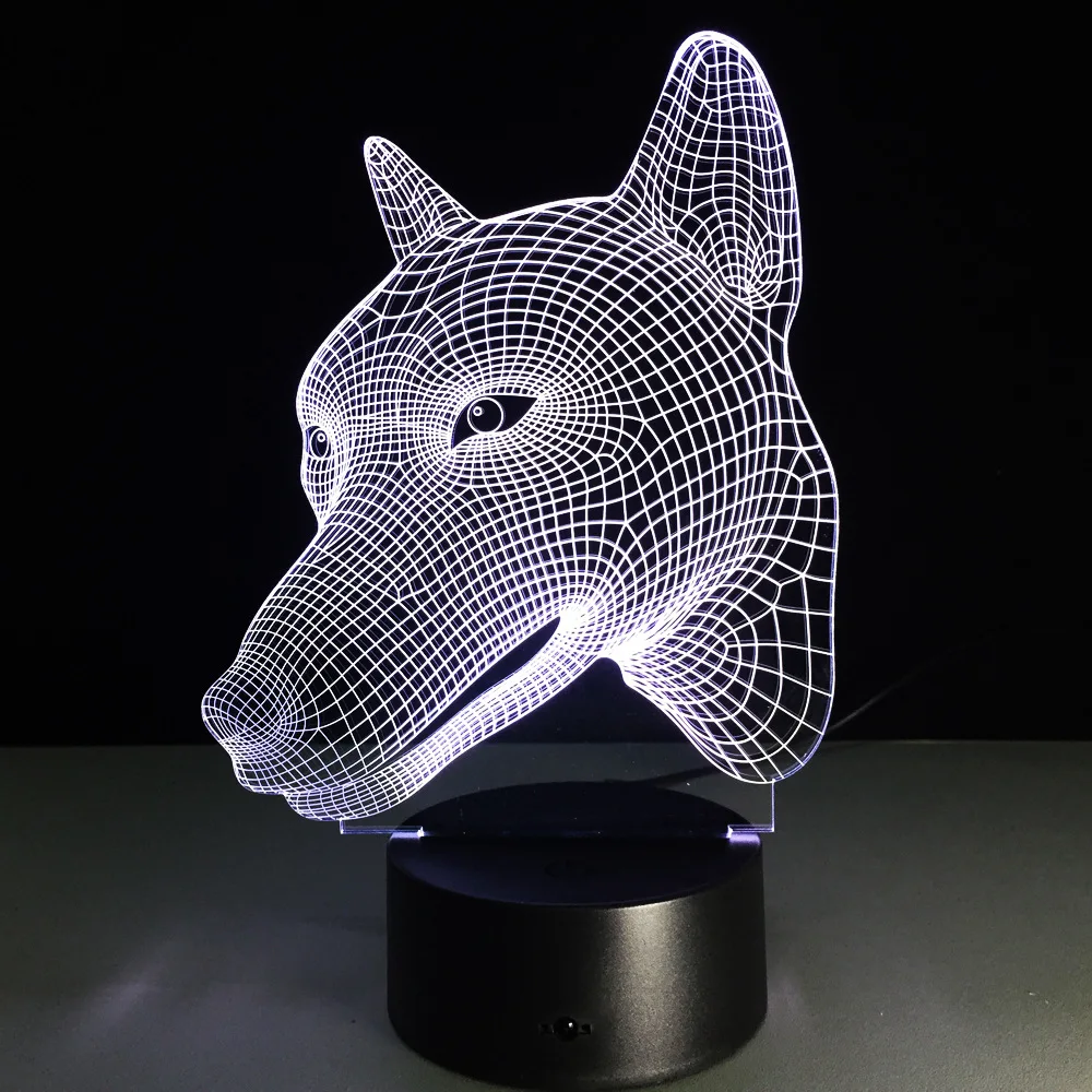 7 Красочные 3D визуальный сенсорный стол светильник светодиодный потолочный