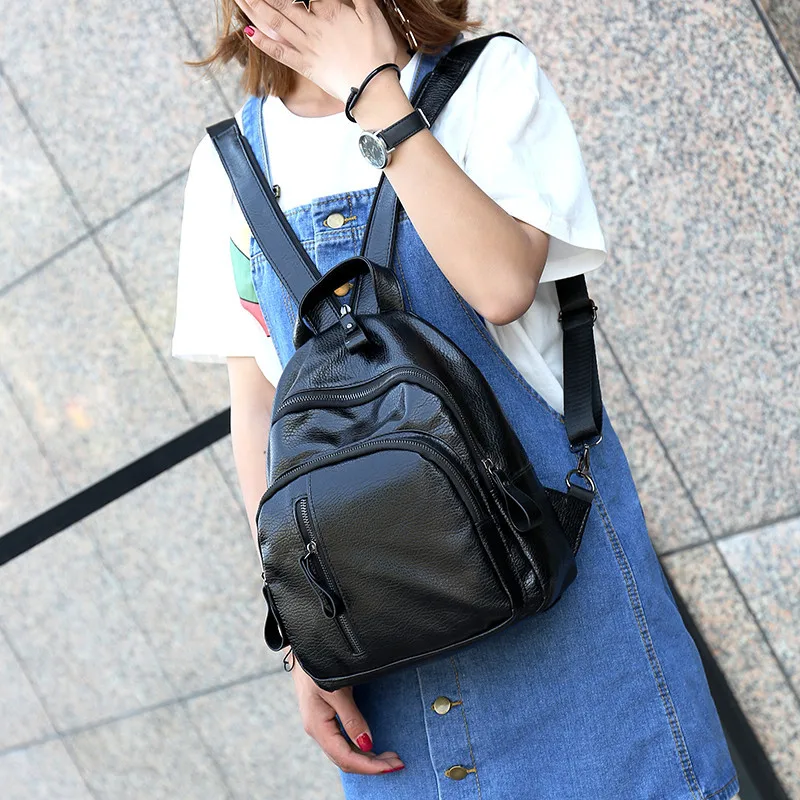Повседневные универсальные сумки для женщин рюкзаки из мягкой искусственной